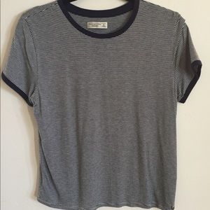 Blue and white striped shirt